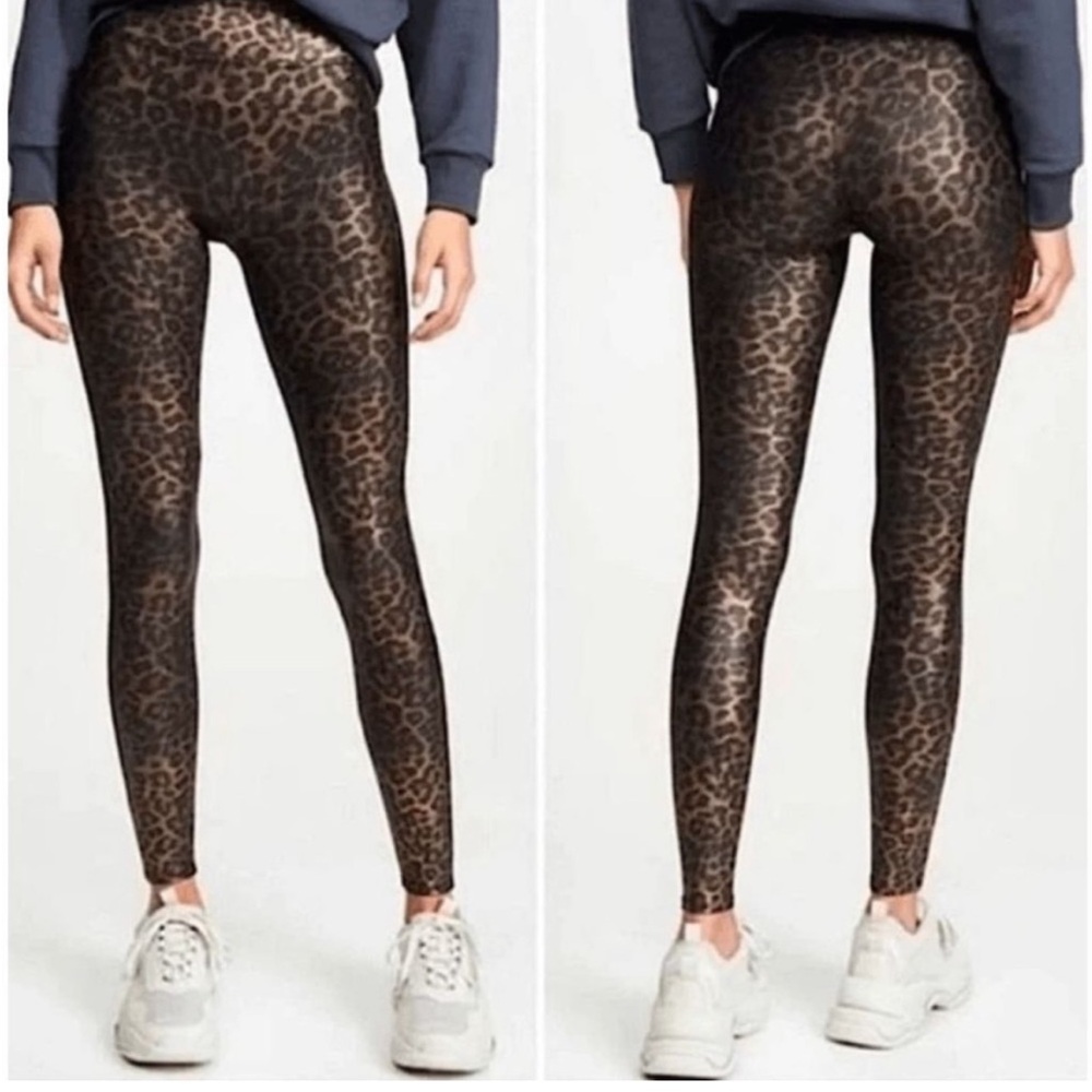 Spanx Faux Leather Leopard Print Leggings
Shine S